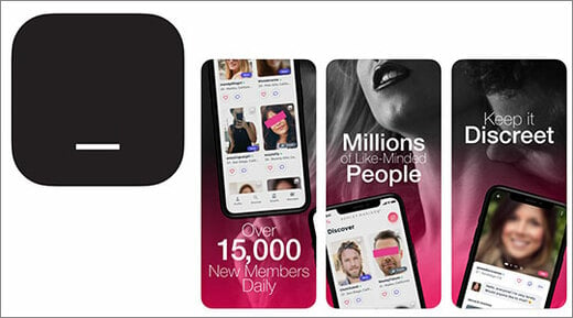 Ashley Madison logo and smartphones with app open